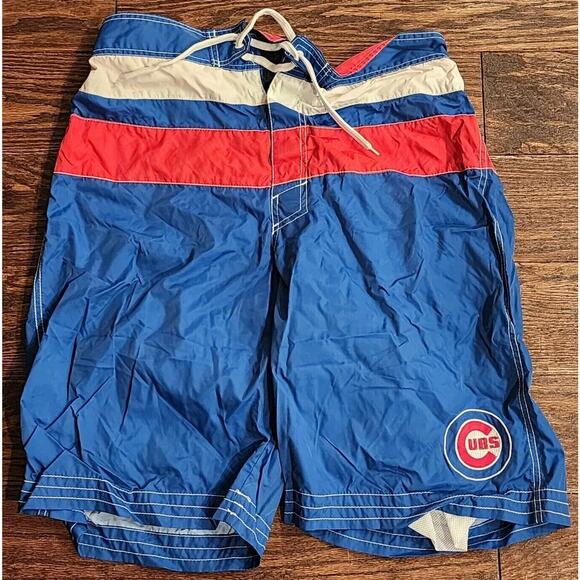 Men's Chicago Cubs XL Swim Board Shorts Trunks Genuine MLB Merchandise Blue - Picture 1 of 5